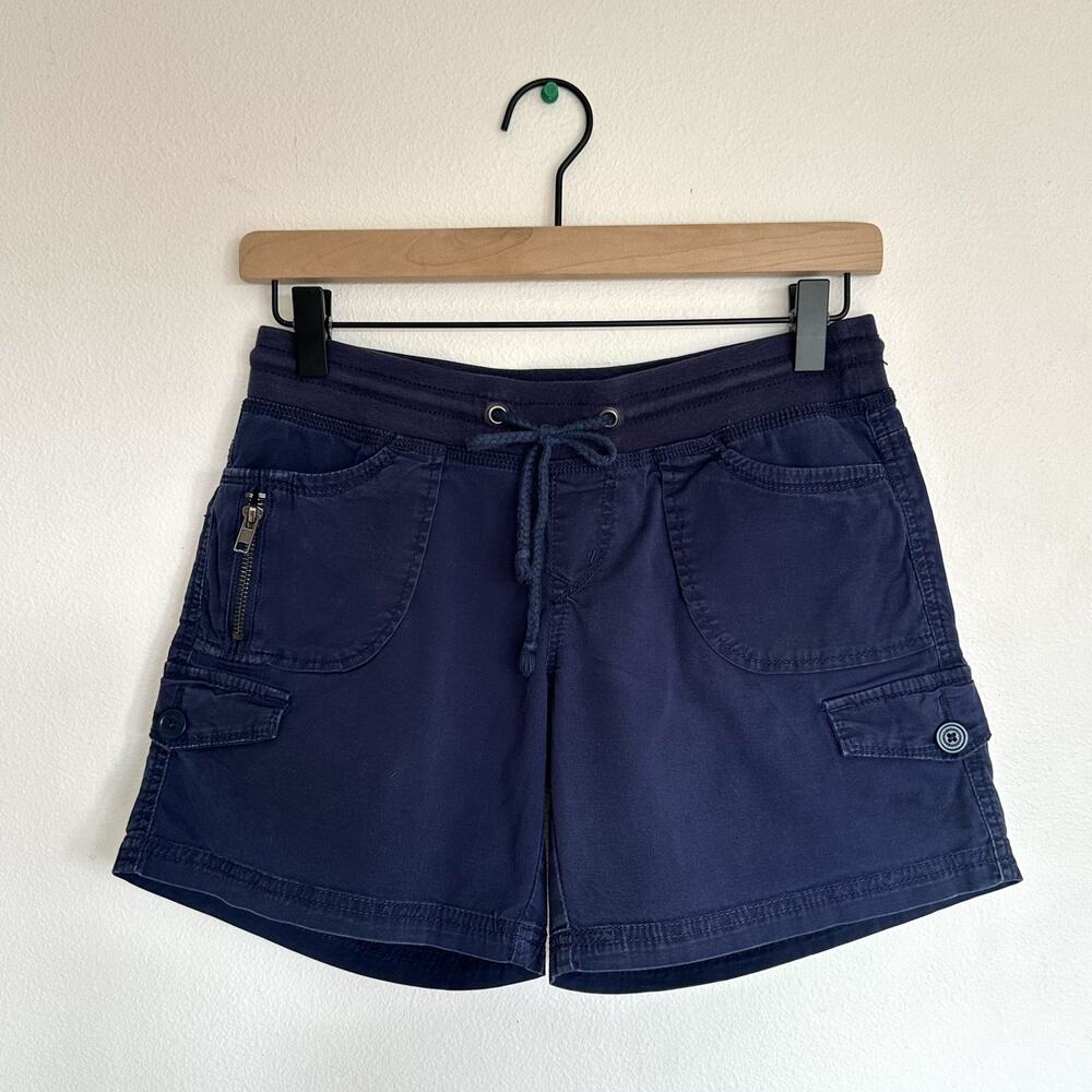 Vintage Y2K Unionbay 100% Cotton Cargo Shorts S Low Rise Navy Utility Gorpcore